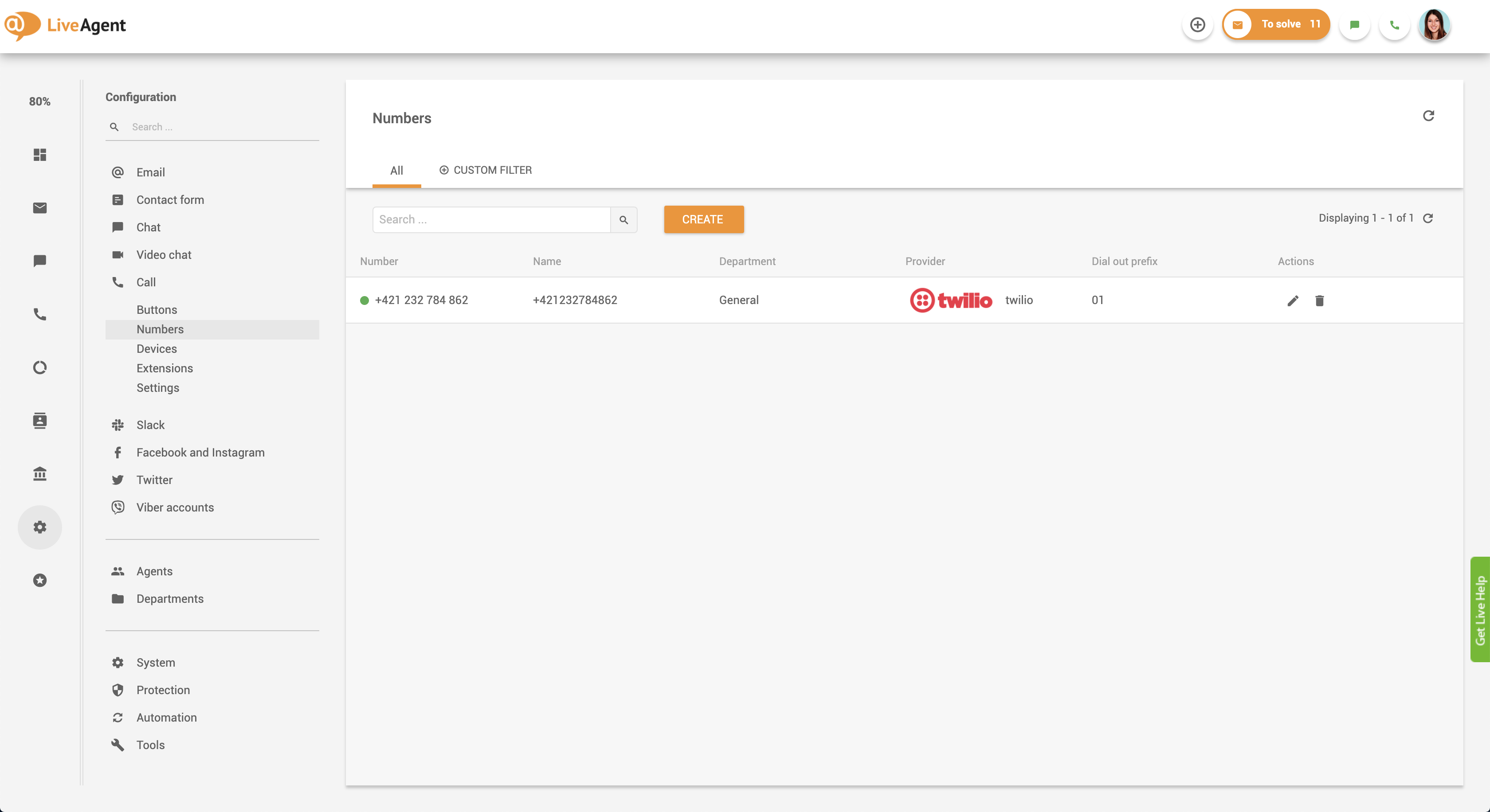 Postavljanje povratnog poziva u LiveAgent-u - povezivanje telefonskog broja