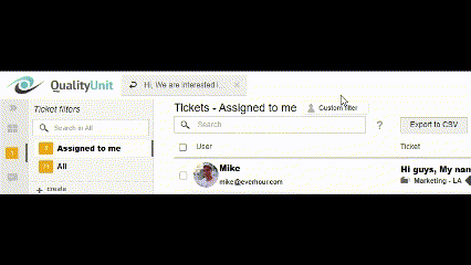 LiveAgent - Podaci o tražitelju tiketa u karticama tiketa