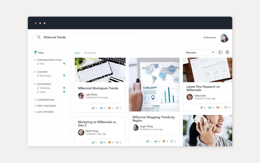 Primjer rješenja za bazu znanja koju pruža Bloomfire