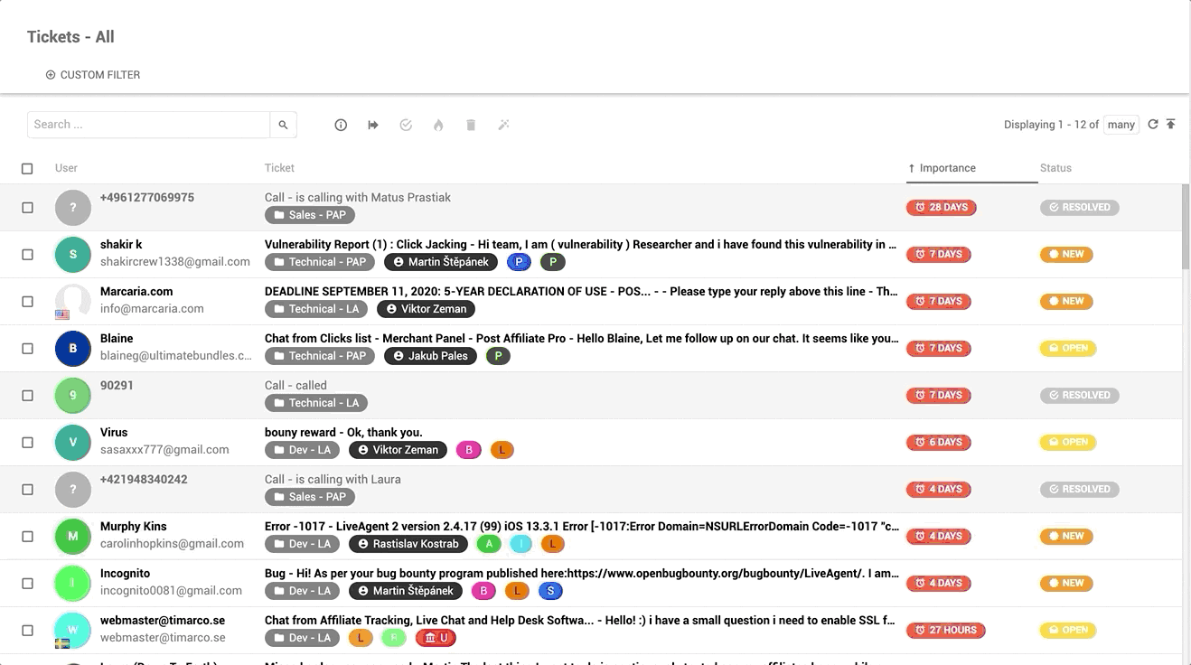 Primjer univerzalnog inboxa