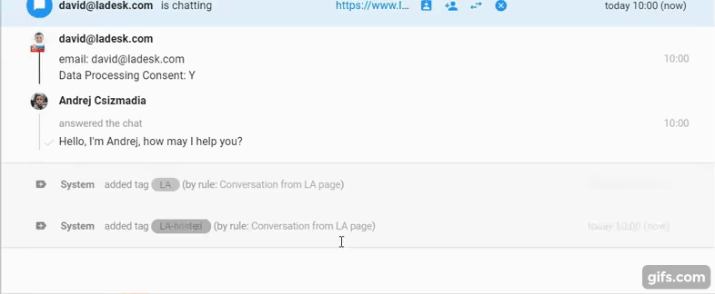 Primjer prikaza tipkanja u stvarnom vremenu