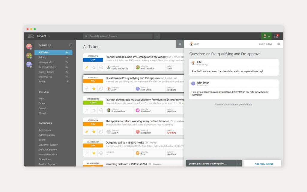 Snimak HappyFox alata za bazu znanja u upotrebi