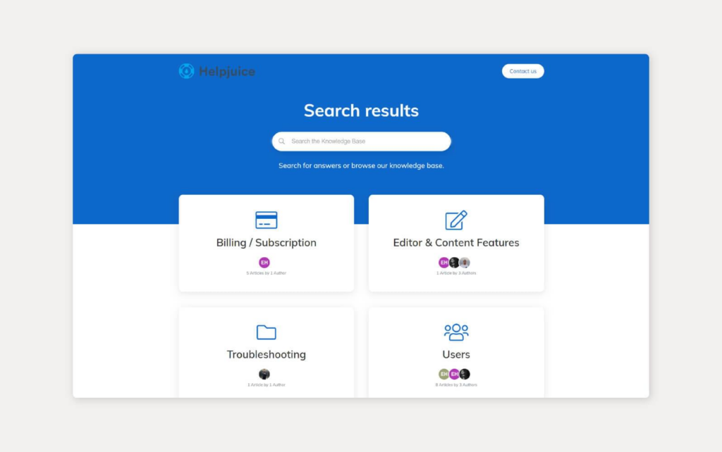 HelpJuice sustav baze znanja u upotrebi