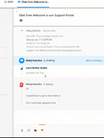 Prikaz tipkanja u stvarnom vremenu