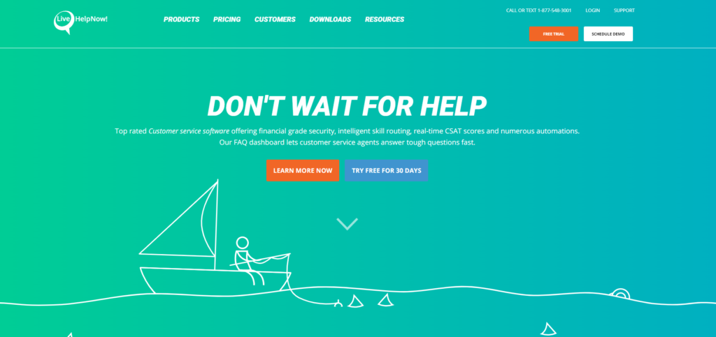 Početna stranica LiveHelpNow-a