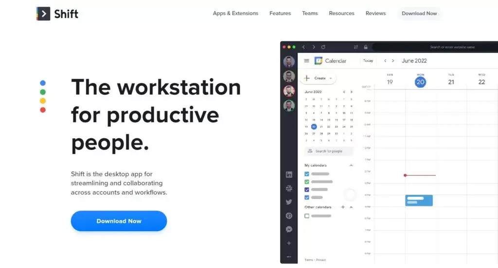 Shift početna stranica