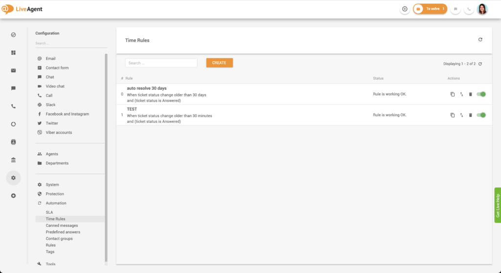 Pravila automatizacije dostupna u LiveAgentu kako bi se pojednostavili vaši e-mail razgovori