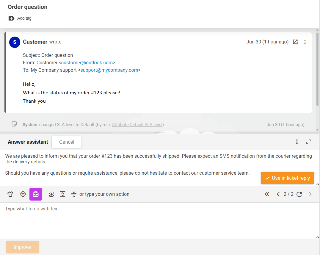 Pregled LiveAgent AI Answer Assistant značajke
