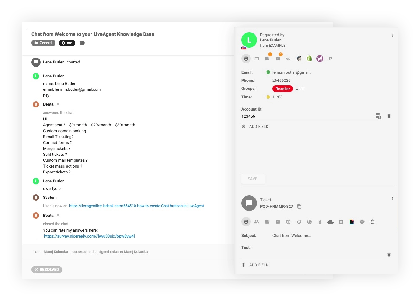 CRM sustav za tiketiranje - LiveAgent