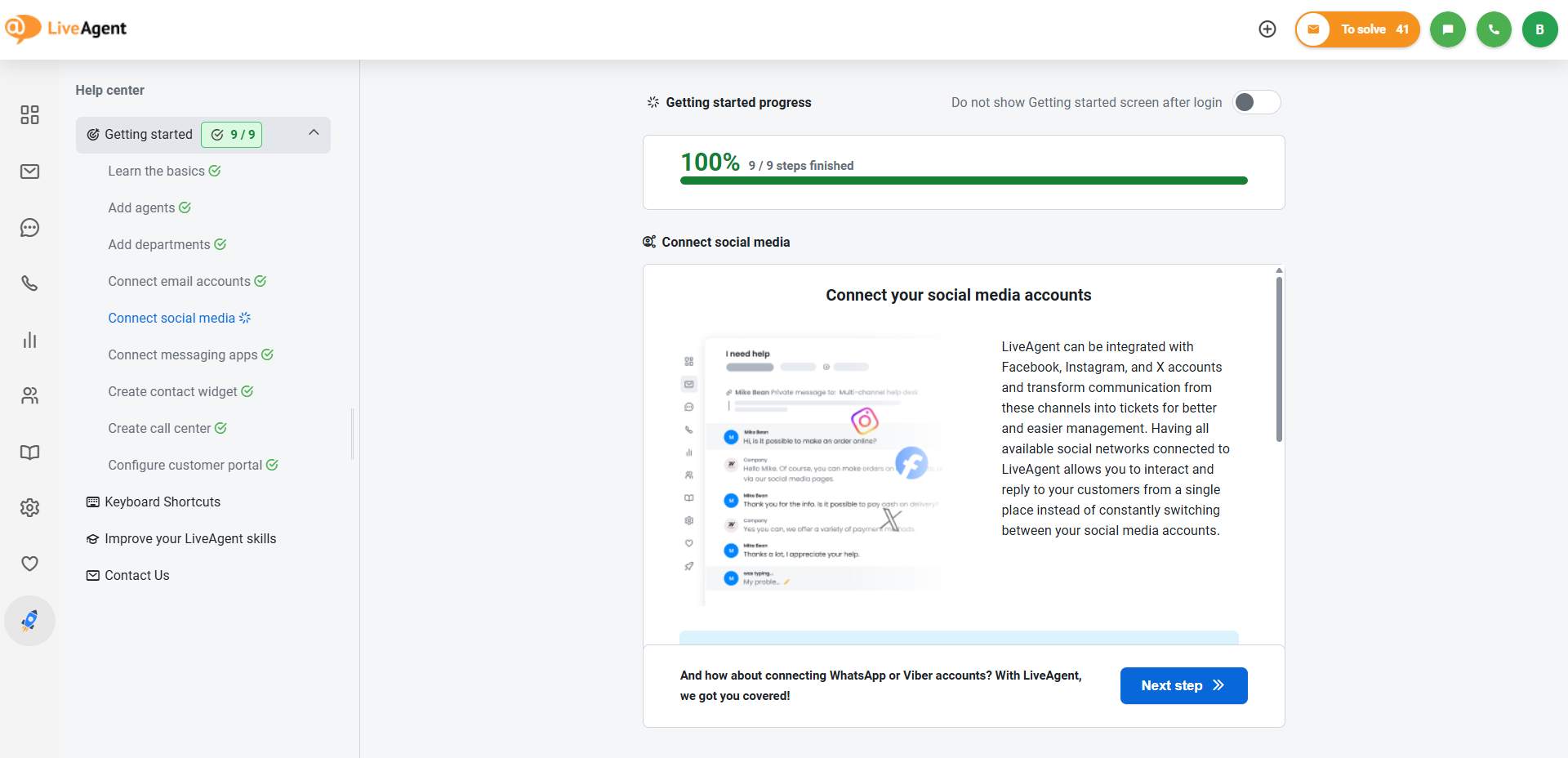 Odjeljak Početak rada i zamijenjen s potpuno novim Help centrom