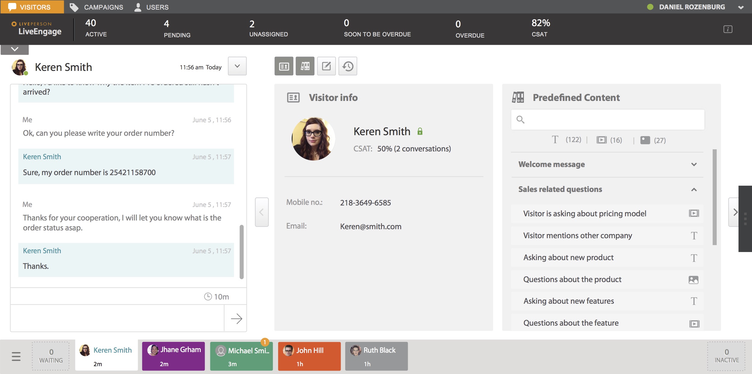 LivePerson tekući prozor chata