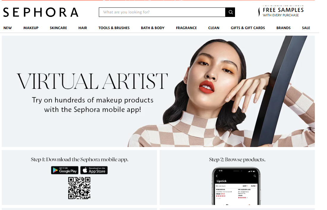 Sephora virtualni asistent. Virtual Artist pregled