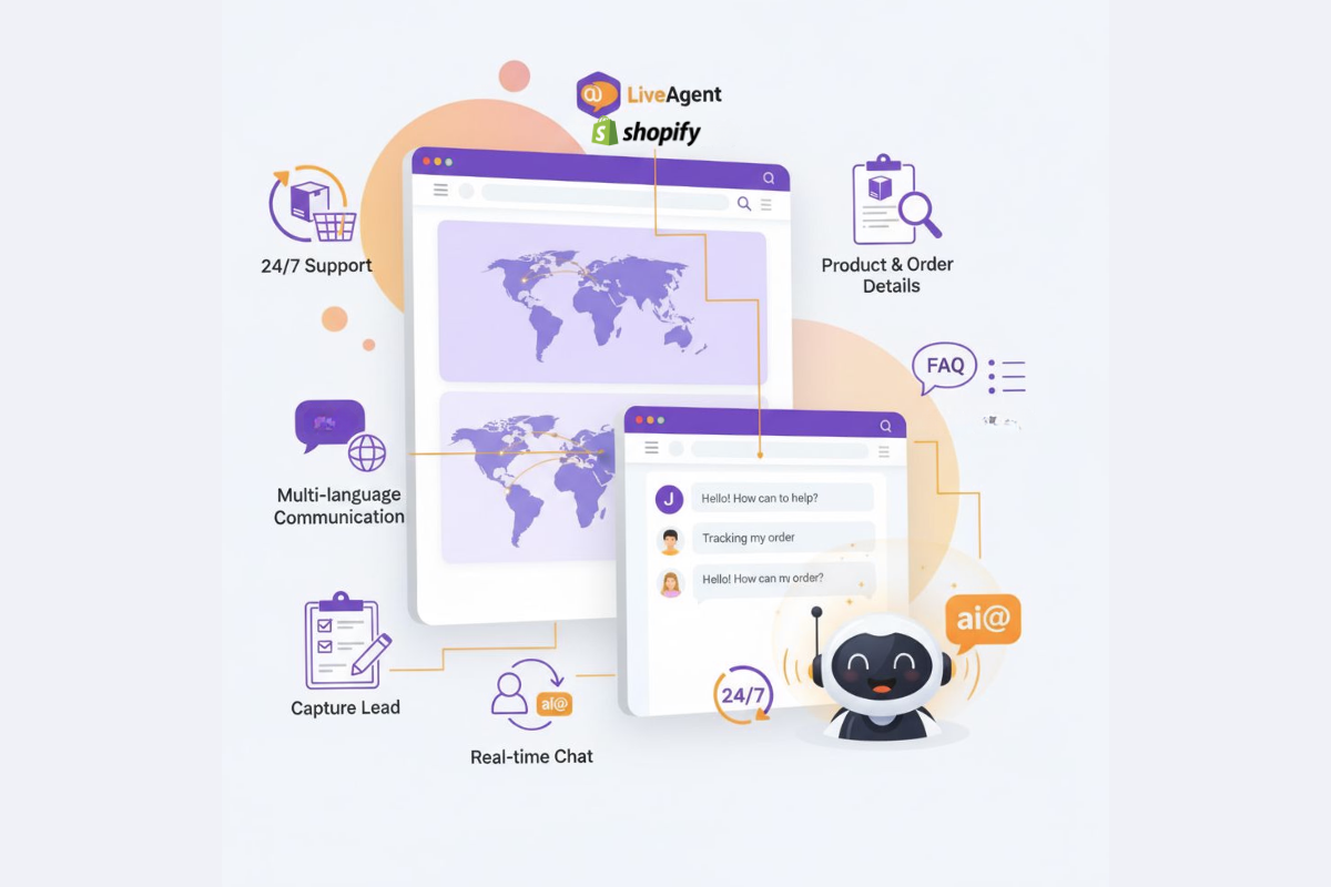 Integracija Shopify-ja s LiveAgent AI Chatbot-om