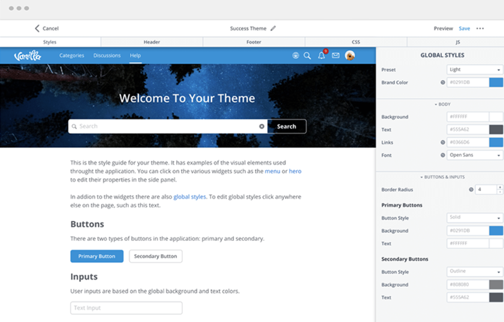Vanilla dodatak za temu