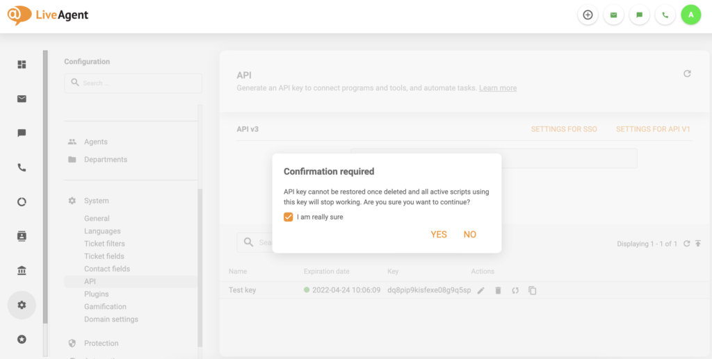 Potvrda uklanjanja API v3 s okvirom za potvrdu