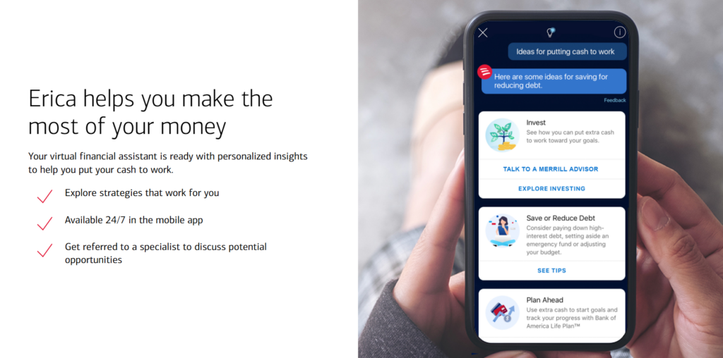 Erica-virtualni asistent Bank of America.