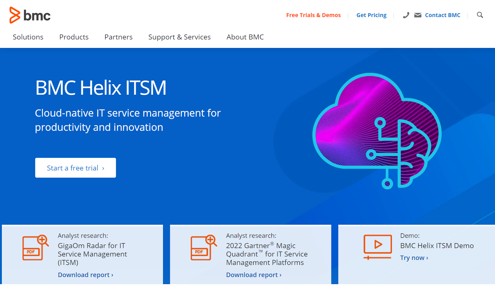 BMC Helix ITSM početna stranica - Spiceworks alternativa za IT service management i produktivnost