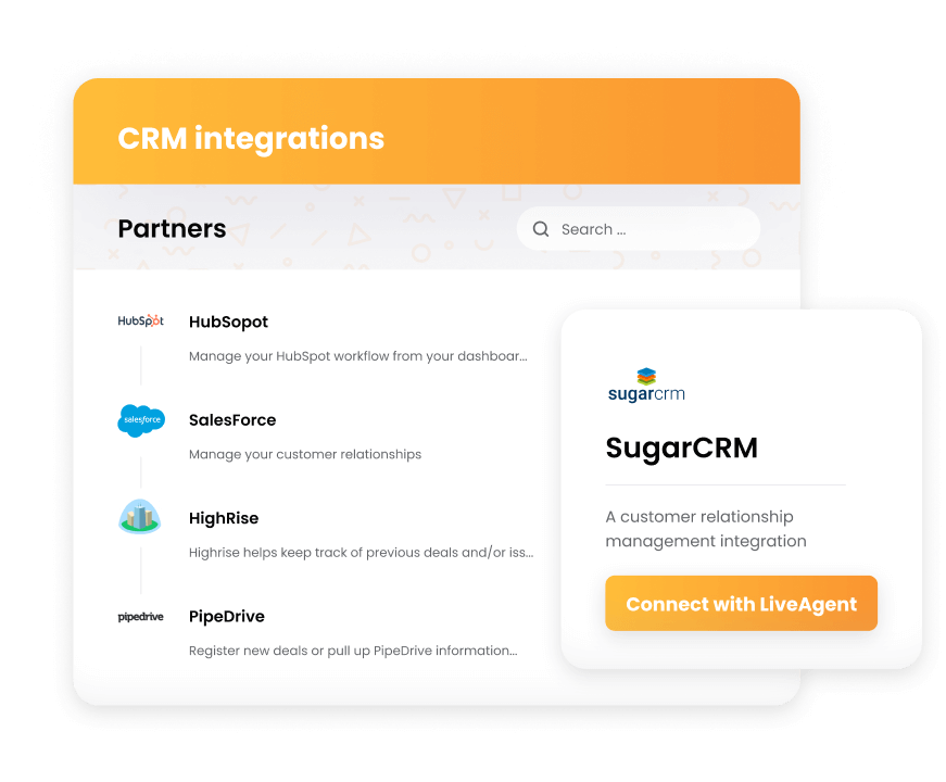 LiveAgent - integracije CRM-a