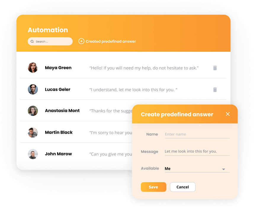 Automatizacije LiveAgent-a - unaprijed definirani odgovori