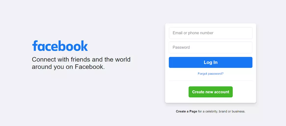 Početna stranica Facebook