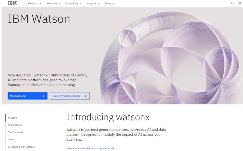 IBM Watson - AI i platforma podataka stranica