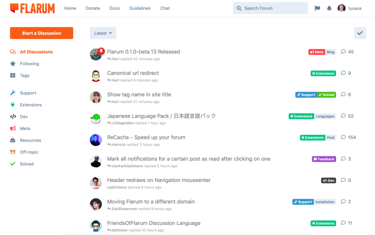 Oznake foruma Flarum