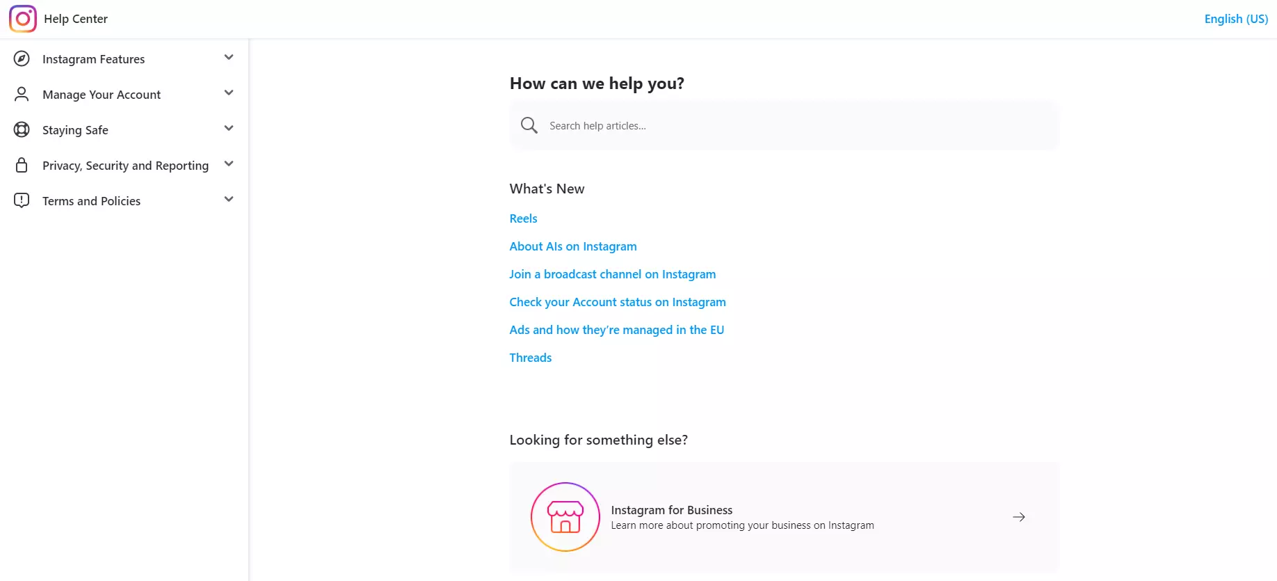 Centar pomoći Instagram
