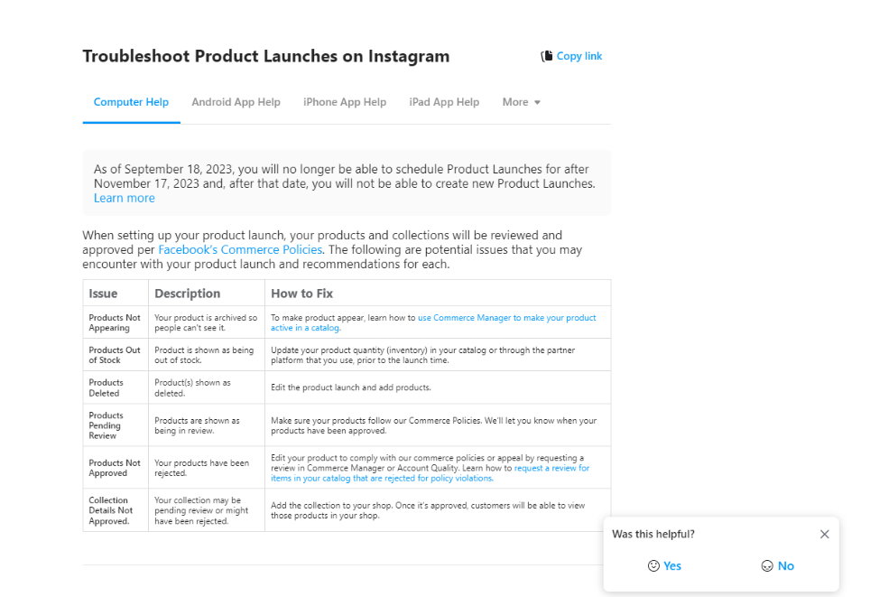 Otklanjanje grešaka Instagram