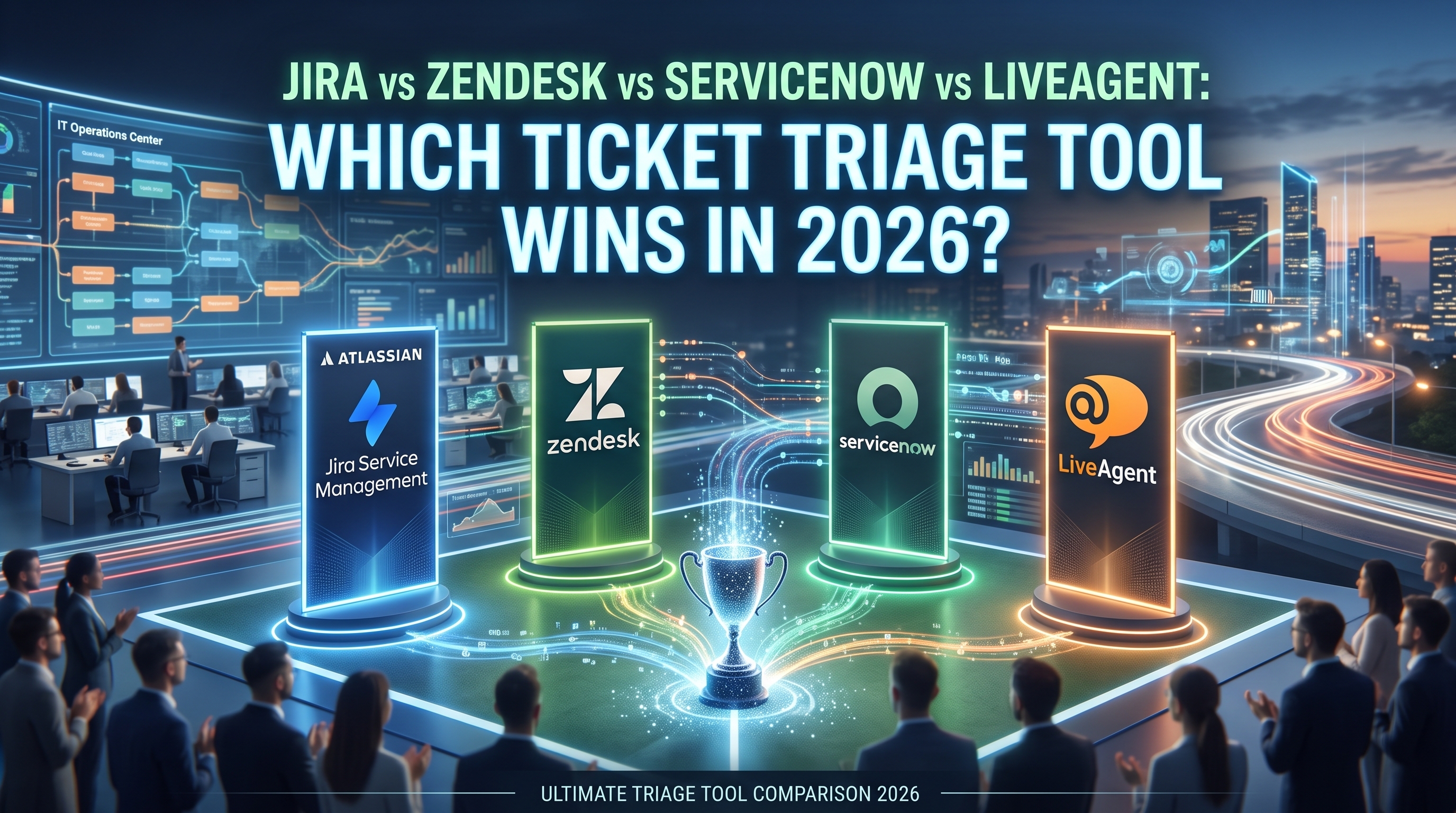 Jira vs Zendesk vs ServiceNow vs LiveAgent: Koji alat za trijažu tiketa pobjeđuje 2026.?