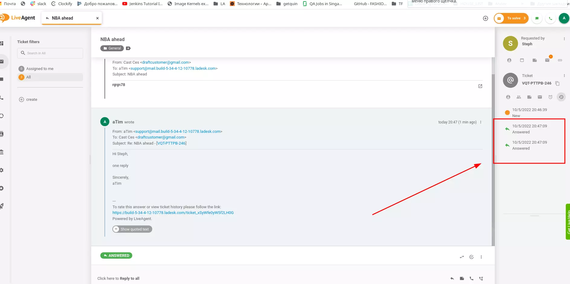 LiveAgent - Ispravljena greška dvostrukog zapisa stanja tiketa u povijesti