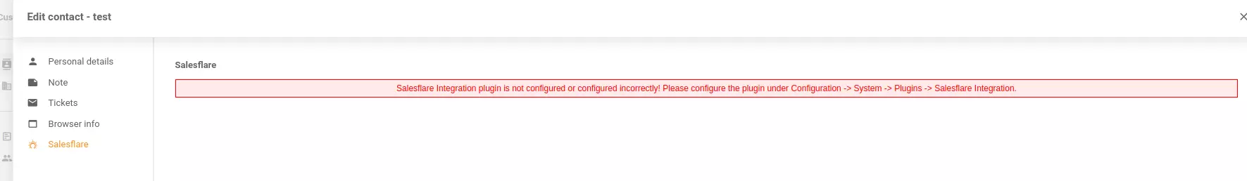 Netočne poruke u konfiguraciji integracija