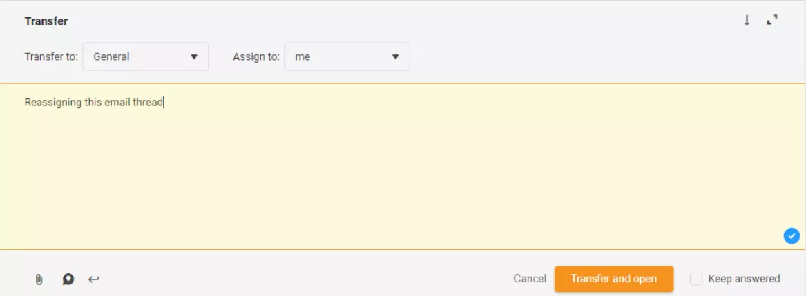 Ponovno dodjela niti e-pošte u LiveAgentu