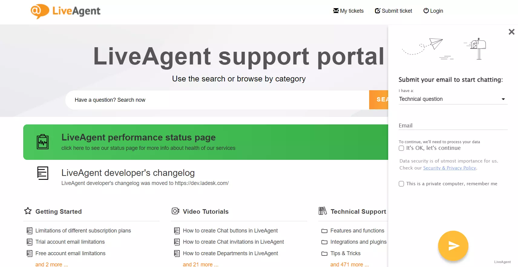 LiveAgent portal baze znanja za podršku
