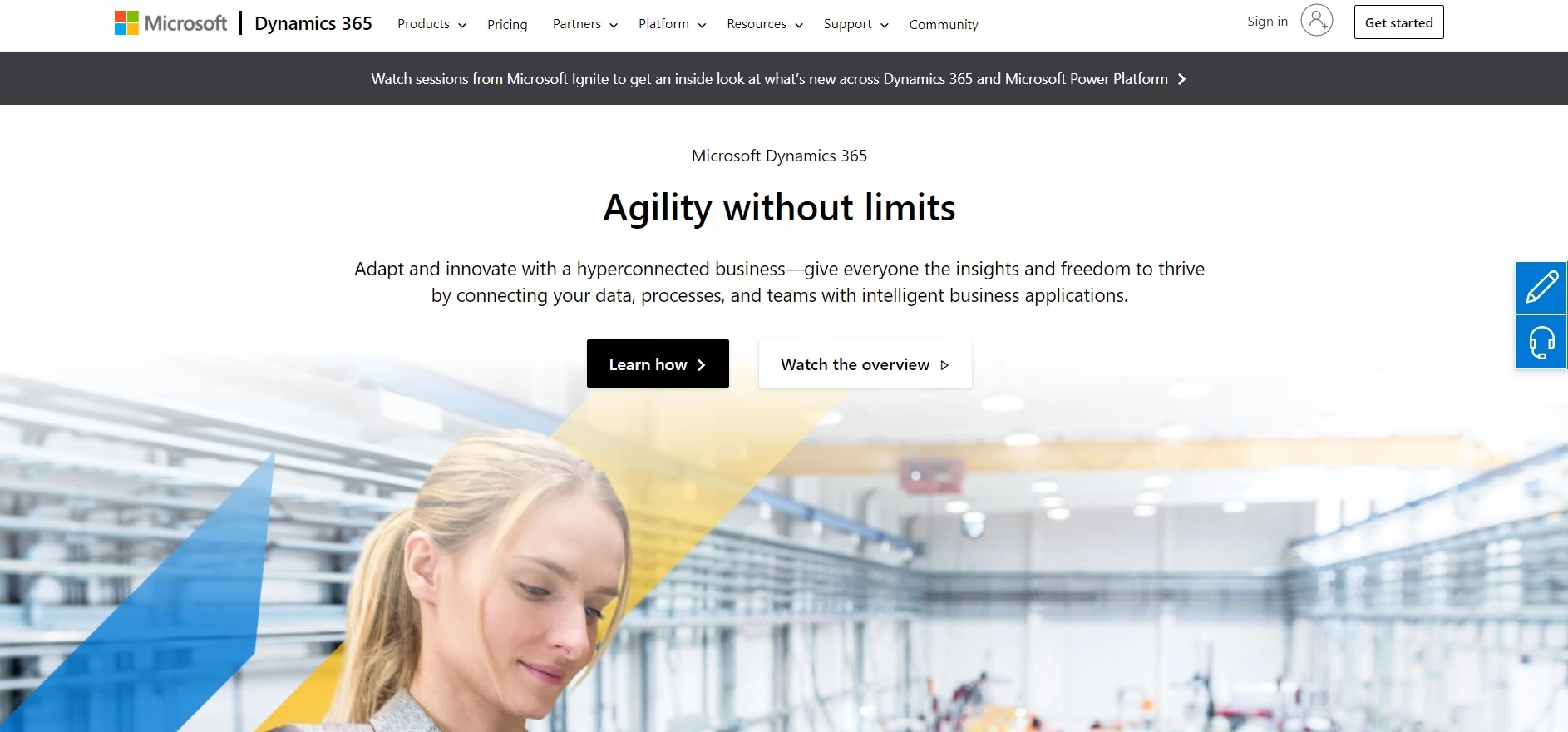 Microsoft Dynamics 365 početna stranica