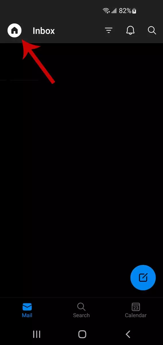 Niti e-pošte u Outlooku na mobilnim uređajima, korak 1