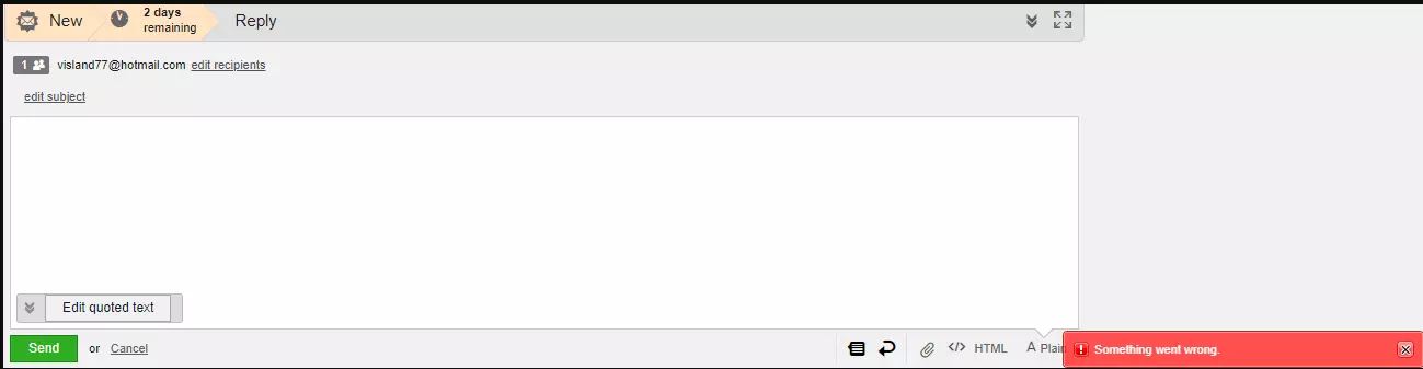 Spremanje nevaljane e-mail predloške
