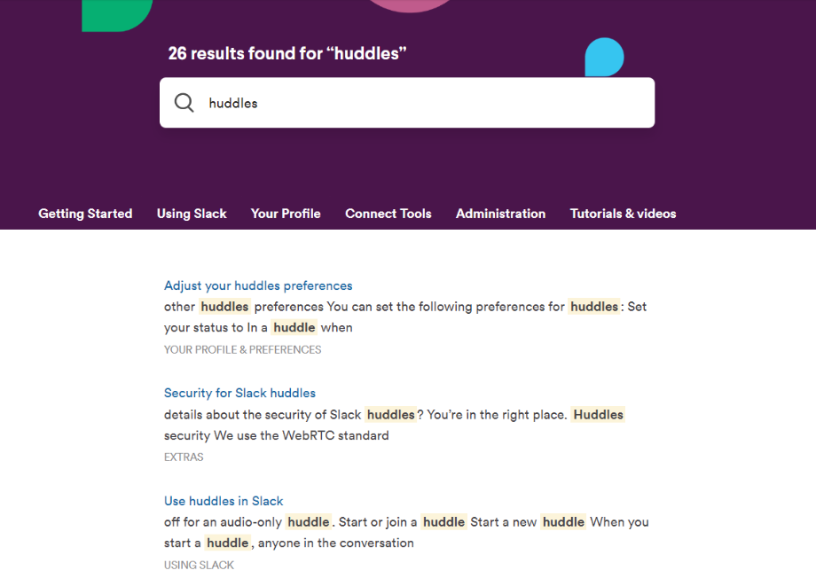 Funkcionalnost pretrage Slack