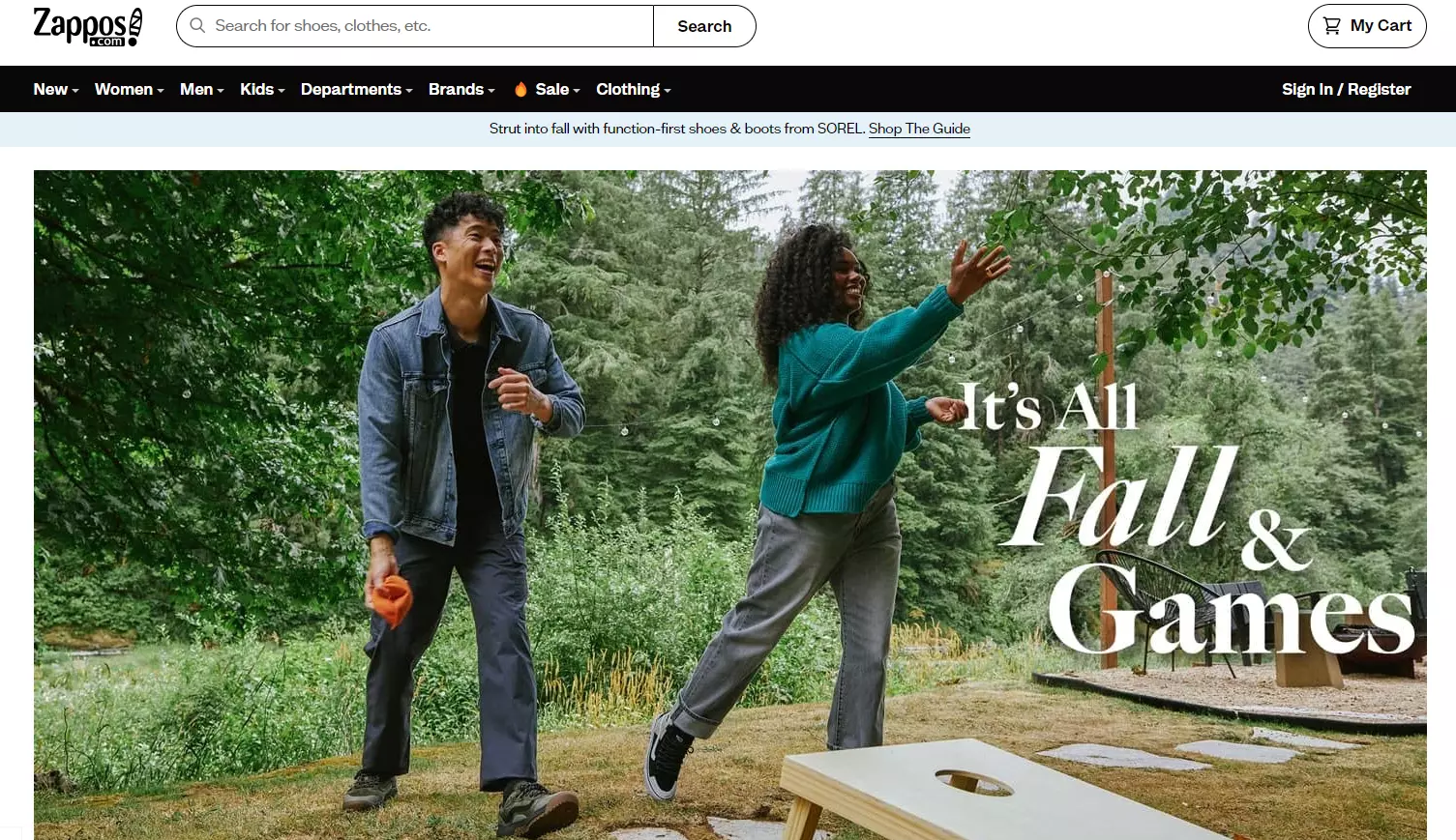 Zappos početna stranica