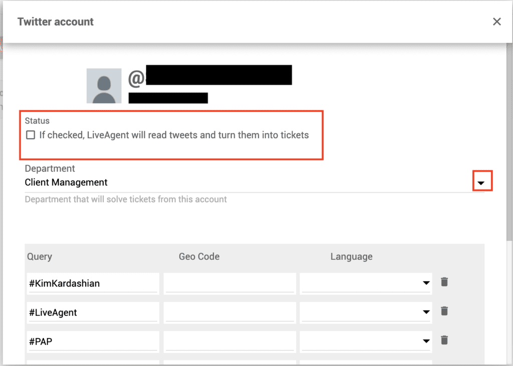 Twitter praćenje spominjanja