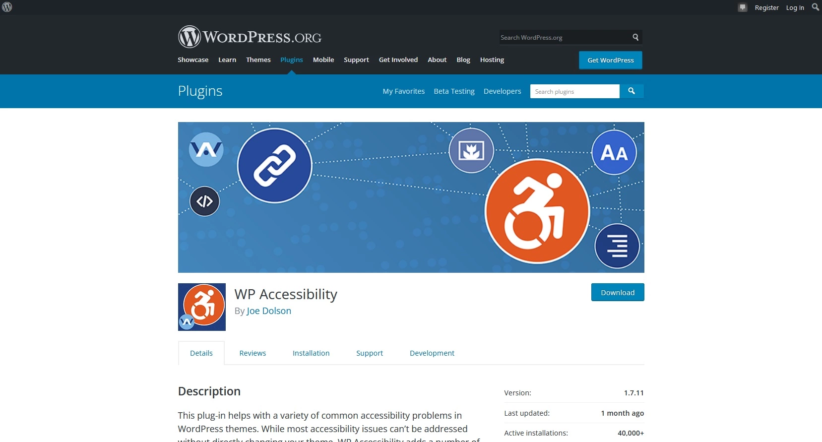 WordPress dodatak za dostupnost