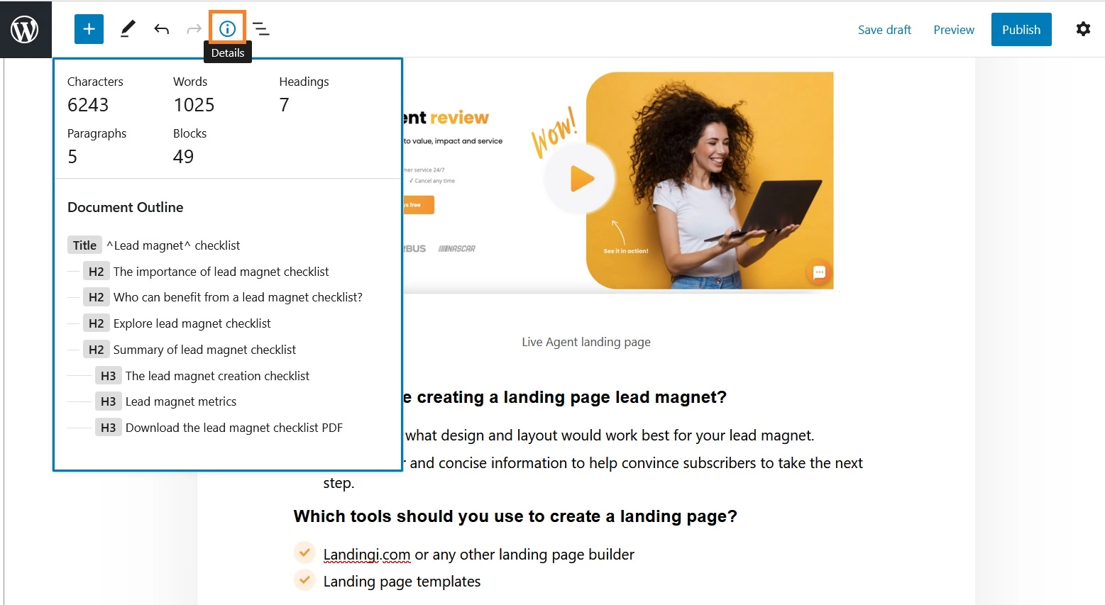 Detalji WordPress članka