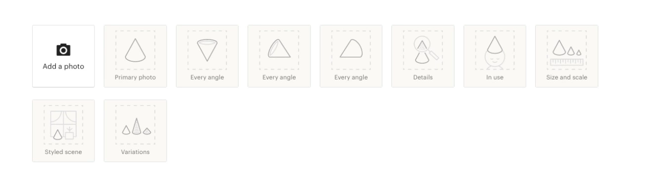 Add a photo of product to your Etsy shop