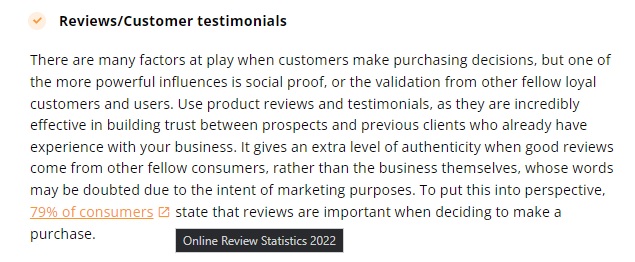 Primjer link buildinga u članku LiveAgent-a