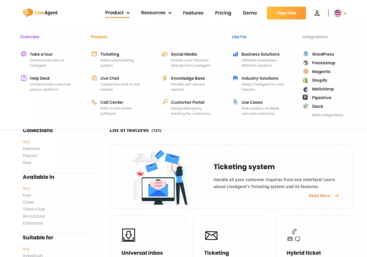 LiveAgent-ov glavni i bočni naslov