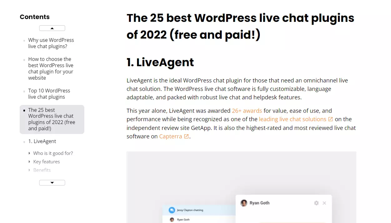 Primjer oznaka zaglavlja