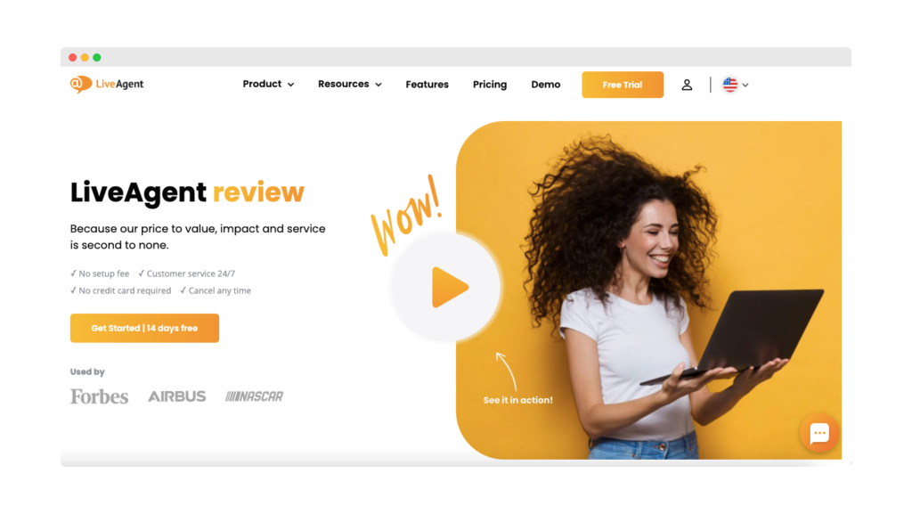 Landing stranica LiveAgent