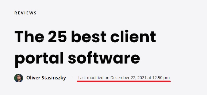 Implementacija datuma zadnje ažuriranja