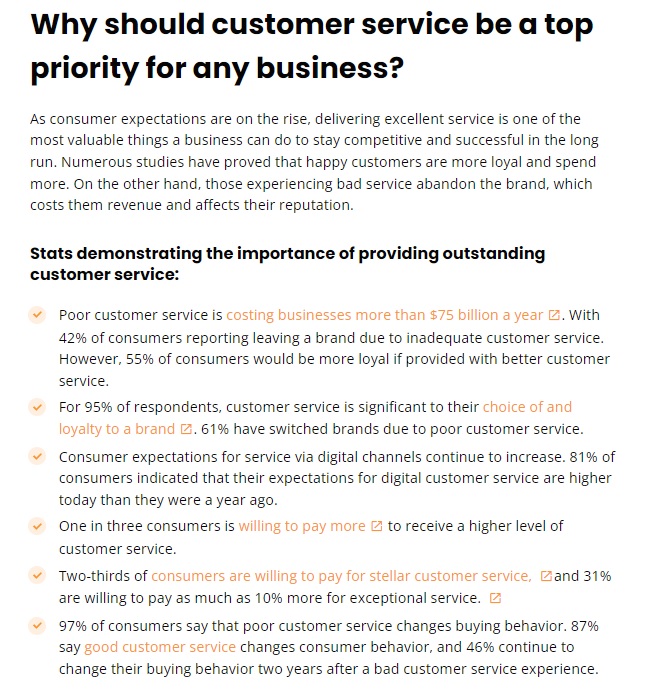 Primjer oblikovanja teksta u LiveAgent-u