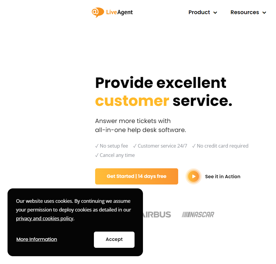 Primjer upozorenja o kolačićima