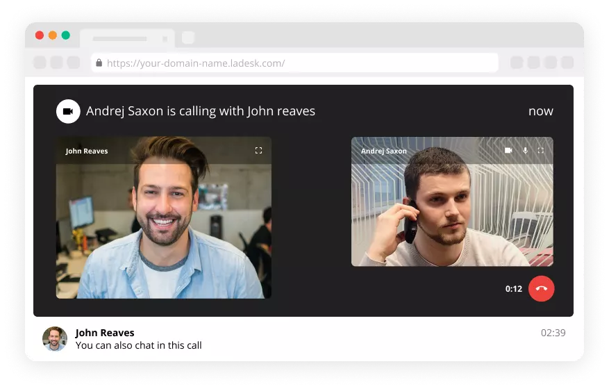 Značajka video poziva u Live chat softveru - LiveAgent
